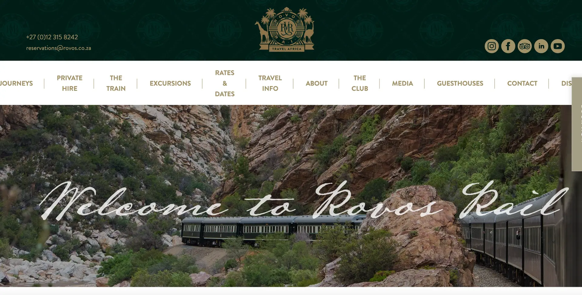 Rovos Rail luxury train voyages